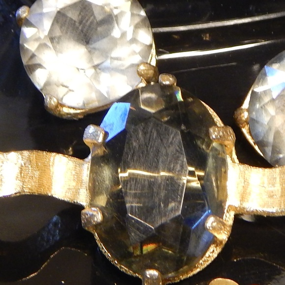 Vintage Vans Authentic Ribbon w/Smoky Stone Brooch - Picture 7 of 8